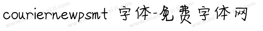 couriernewpsmt 字体字体转换
